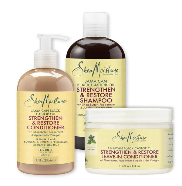 Shea Moisture Jamaican Black Castor Oil Strengthen &amp; Restore 3-Piece Set