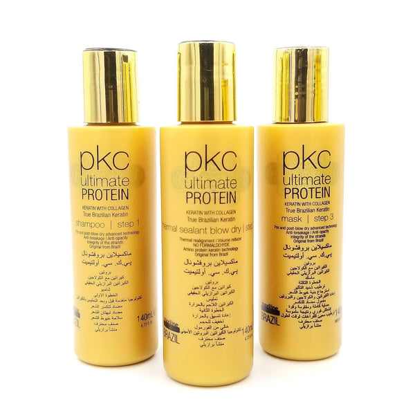 Professional Keratin Protein Hair Straightening Kit - 3 Steps